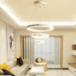 Dutti D0008 LED Pendant Light Minimalist modern led living room lamp dining room chandelier lighting atmospheric personality creative study dining room lamp single layer diameter 20 cm — warm light