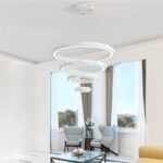 Dutti D0008 LED Pendant Light Minimalist modern led living room lamp dining room chandelier lighting atmospheric personality creative study dining room lamp single layer diameter 20 cm — warm light